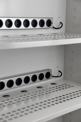 JiWa - Brandisolerat Batteriskåp BAT – Laddskåp för Litium- och Litiumjonbatterier med Brandvarnare och Ventilation, 3 storlekar