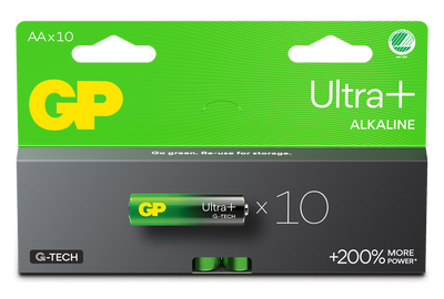 GP Ultra Plus Alkaline AA-batteri, 15AUP/LR6, 10-pack