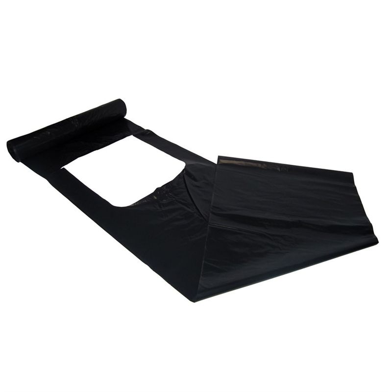 Knytsäck 125 L, Svart LDPE 50 my – 10 st/rulle, 15 rl/frp (150 st/frp)