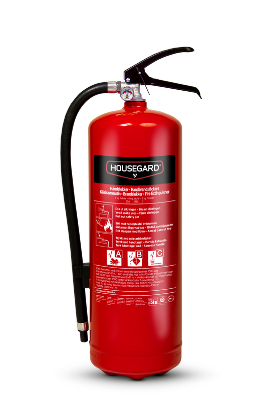 Pulversläckare 6 kg – ABC Brandsläckare 55A för Företag, Lager & Verkstad