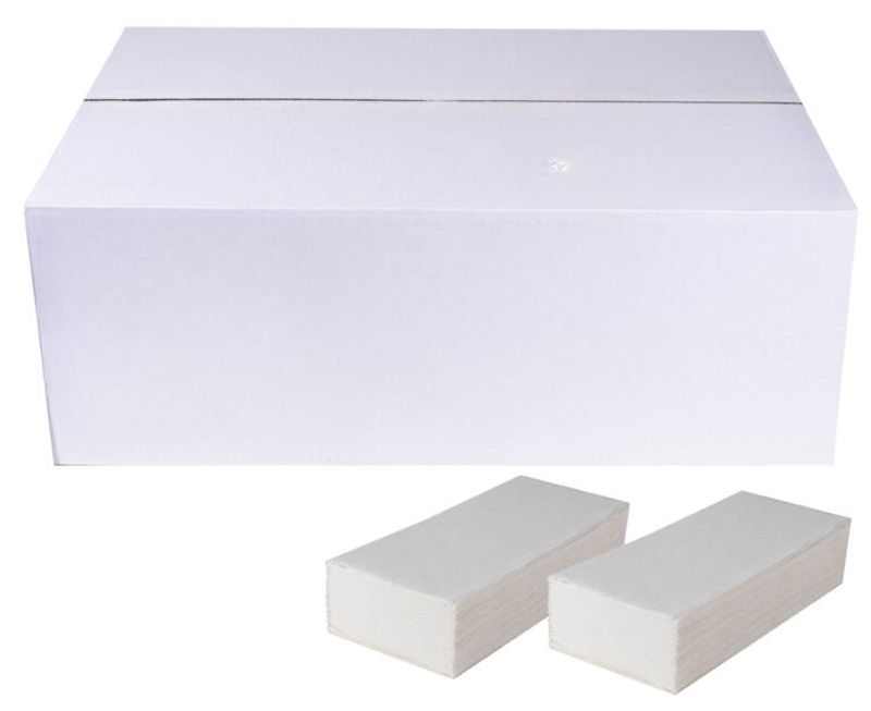 Pappershandduk 2-lag, V-vikt, 16x100ark/frp, 22x24,3cm, Vit