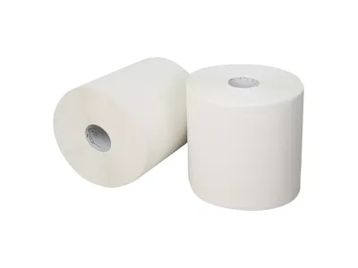 Hushållspapper, Vit returfiber, 2-lag, 108 m/rulle, 6 rl/frp - 648 m/frp