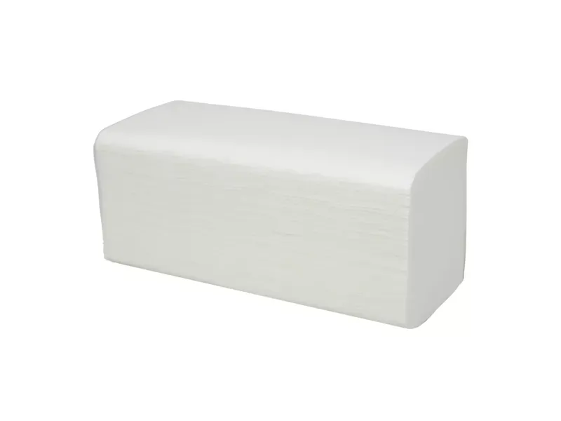 Handtorkspapper V-vikt, Vit Cellulosa, 2-lag, 20,5 x 25 cm 20 x 160 ark - 3 200 ark/frp