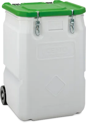 CEMO Mobil Box 250 L – ADR-godkänd Transportbehållare för Farligt Fast Gods, Grönt Lock