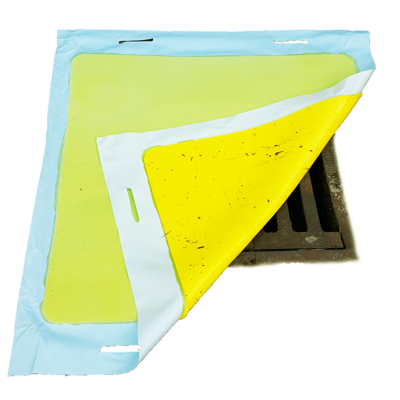 Brunnsmatta 40 × 40 cm – Kraftig spilltätning 0,8 cm (Gul)