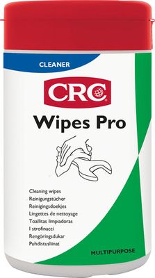 CRC Wipes Pro – Extra Kraftiga Industriella Rengöringsdukar för Olja, Fett, Lim, Tjära, 50 st/frp