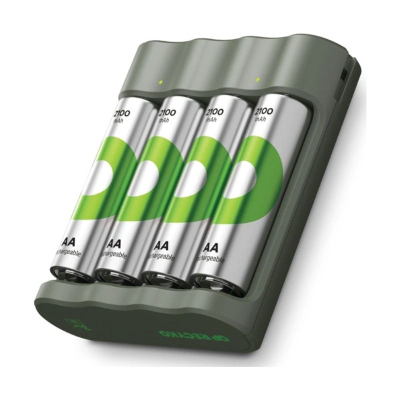 GP Recyko Everyday batteriladdare B441 (USB) inkl. 4st AA 2100mAh NiMH