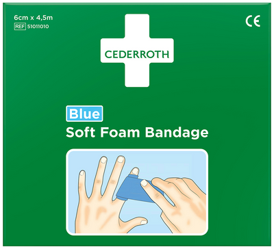 Förband Cederroth Soft Foam Bandage BLÅ 6 cm x 4,5 m
