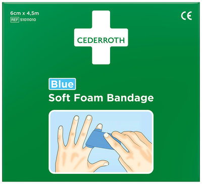 Förband Cederroth Soft Foam Bandage BLÅ 6 cm x 4,5 m