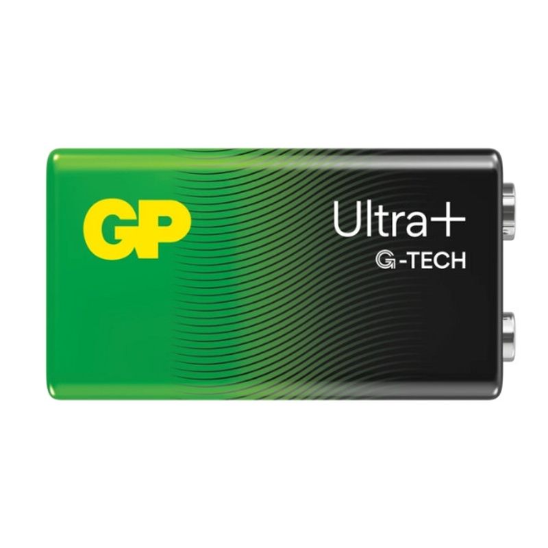 GP Ultra Plus Alkaline 9V-batteri, 1604AUP/6LF22, 1-pack