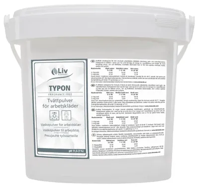 Tvättmedel LIV TYPON - Tvättpulver för arbetskläder 5kg