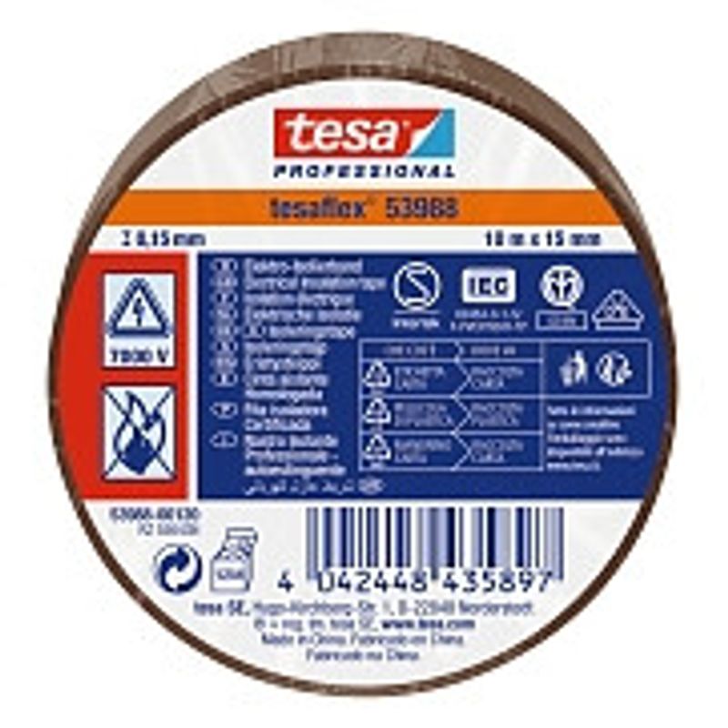 Eltejp, Tesa® Professional 53988, 19mm x 20m, 10rl/frp - Vit
