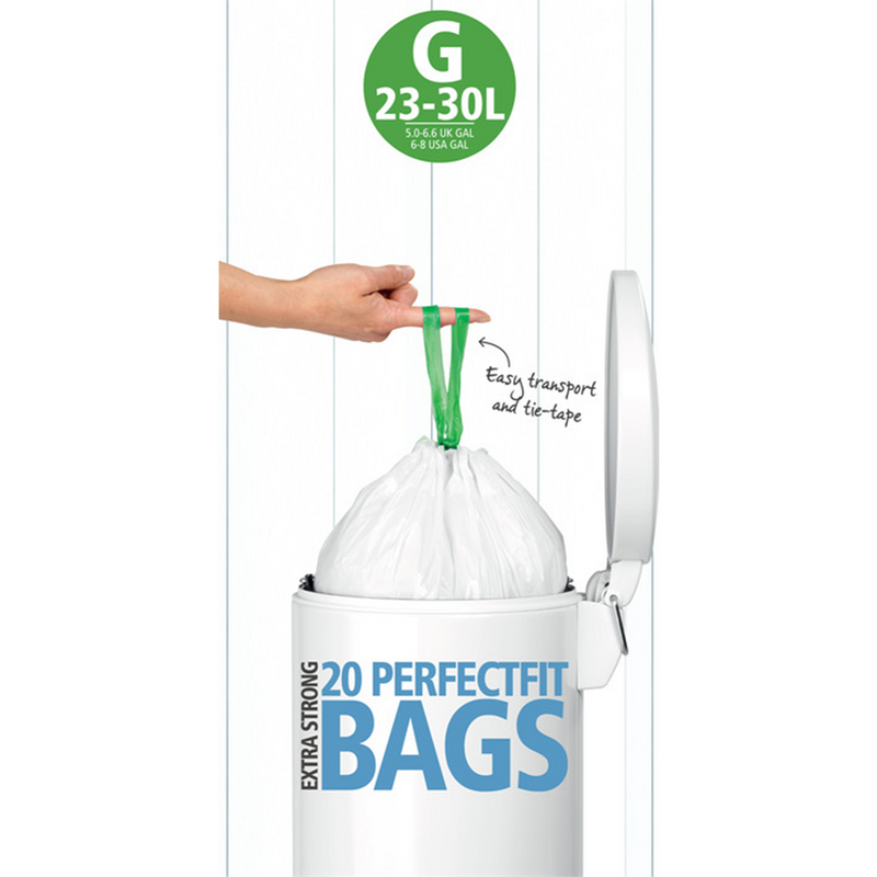 Papperskorgspåse Brabantia 30L till Pedalhink 20st/rle