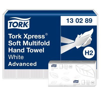 Handduk Tork H2 Advanced Xpress Mjuk Multifold 2-lag 24x21cm, FSC