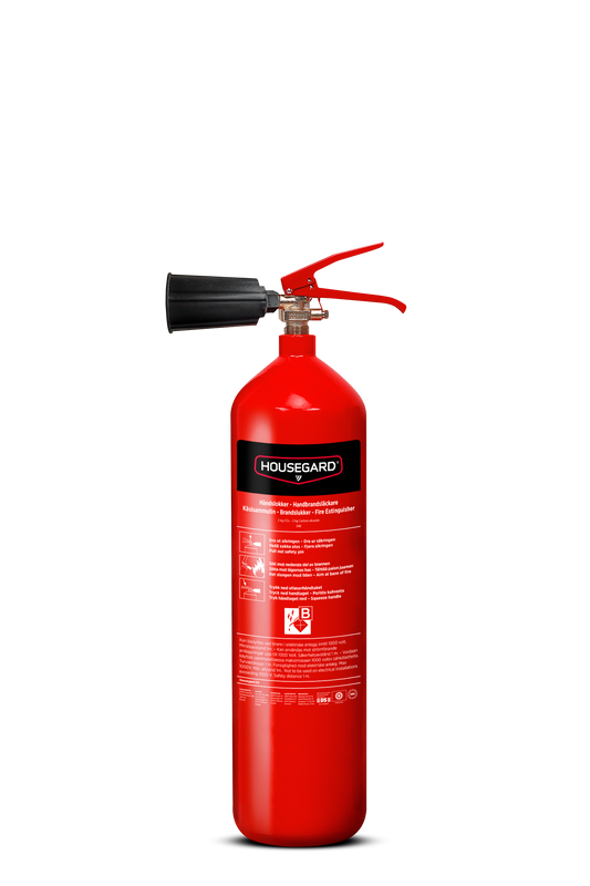 Koldioxidsläckare 2 kg – CO₂ Brandsläckare för Elbränder & Mindre Utrymmen