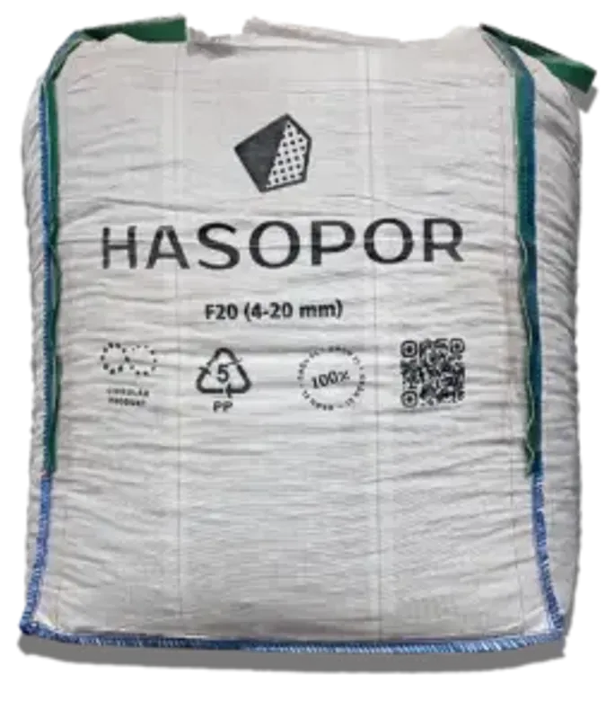 Hasopor skumglas F20H 10-20mm - Storsäck 1,5 m³