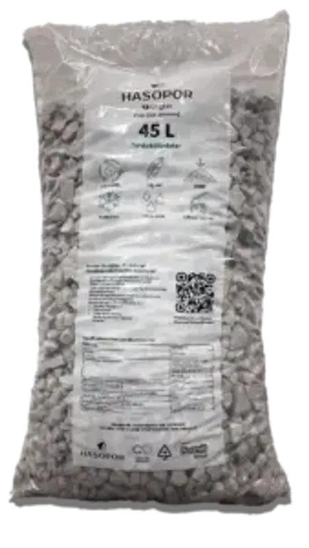 Hasopor skumglas F20H 10-20mm - Säck 45 liter