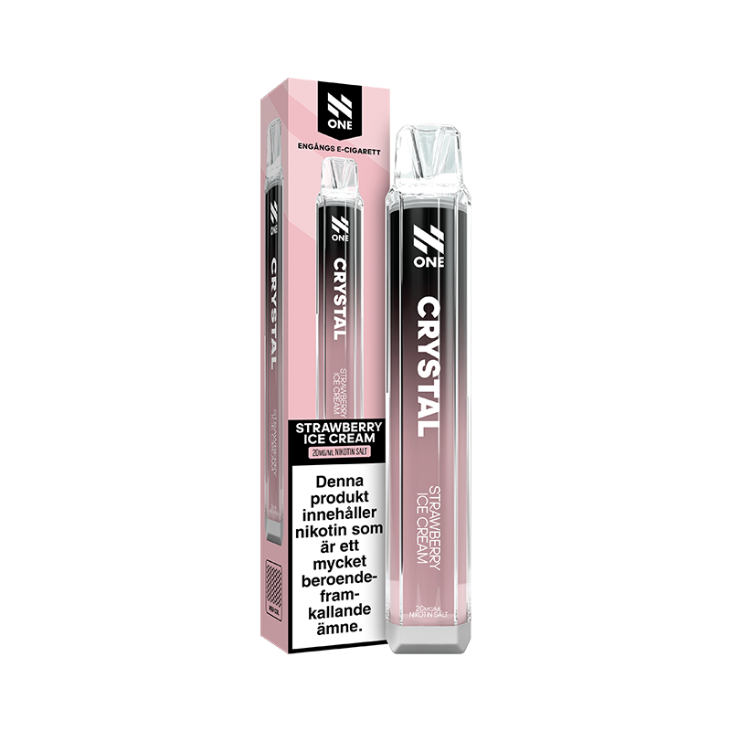 N One Crystal Engångs Vape - Strawberry Ice Cream