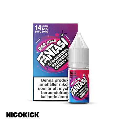 Fantasi Bar Salt - Strawberry Raspberry Cherry Ice (10ml E-juice)