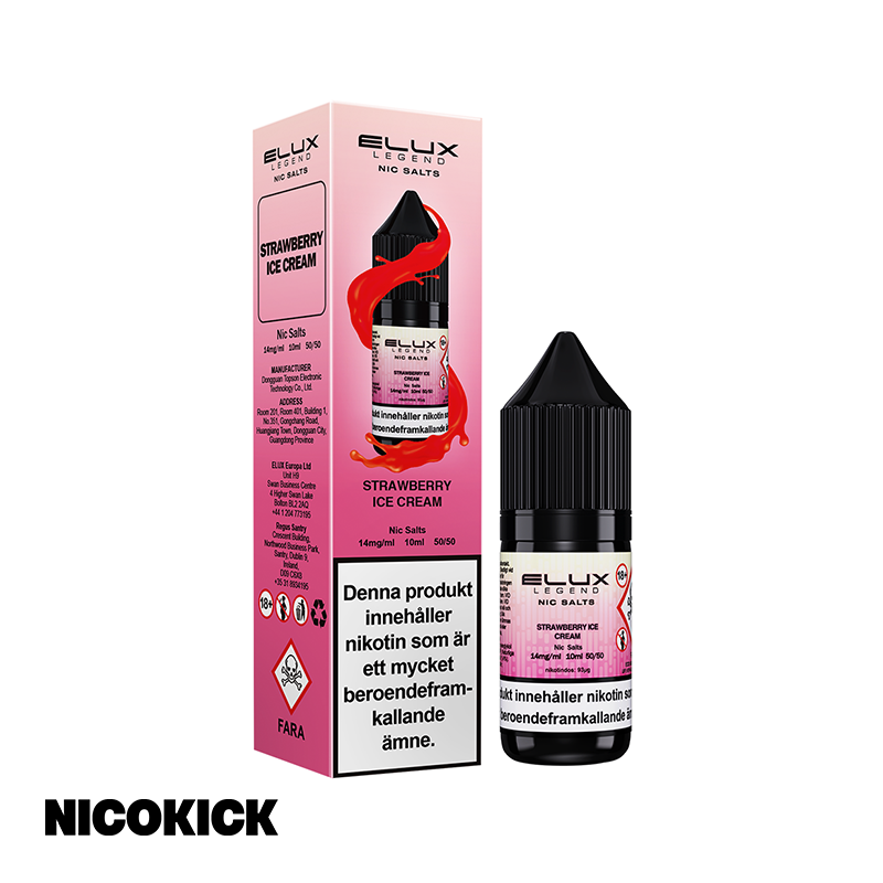 Elux Legends - Strawberry Ice Cream (10ml E-juice)