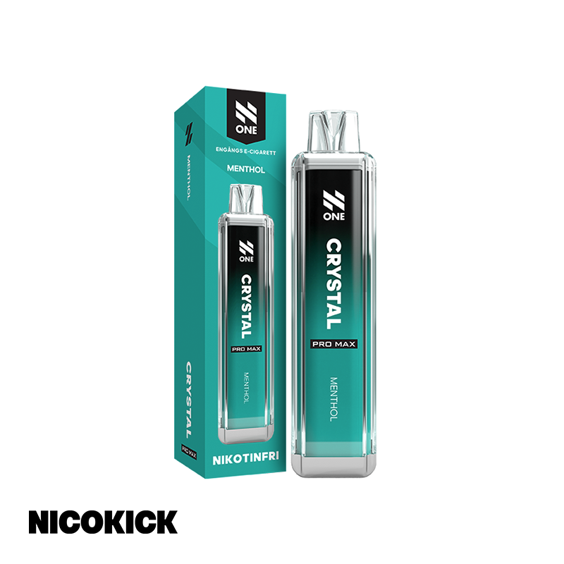 N One Crystal Zero Engångs Vape - Menthol
