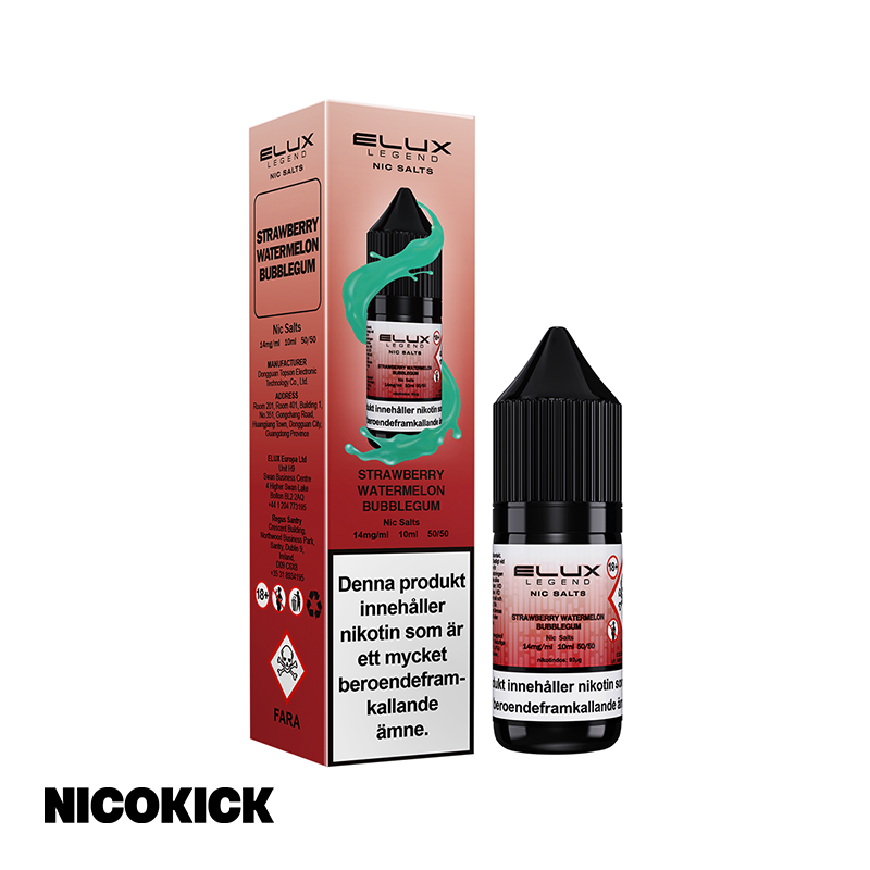 Elux Legends - Strawberry Watermelon Bubblegum (10ml E-juice)