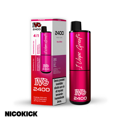 IVG 2400 4in1 Engångs Vape - Pink Edition