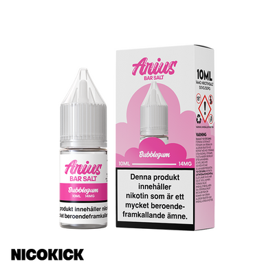 Arius Bar Salt - Bubblegum (10ml E-juice)
