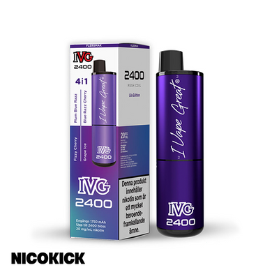 IVG 2400 4in1 Engångs Vape - Purple Edition