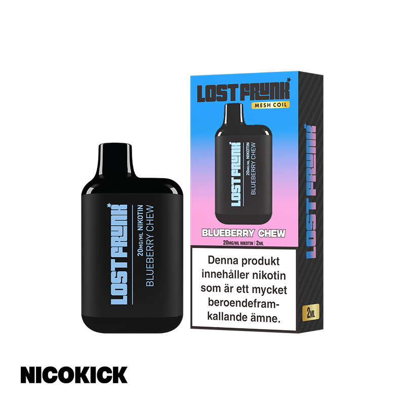 Lost Frunk Engångs Vape - Blueberry Chew