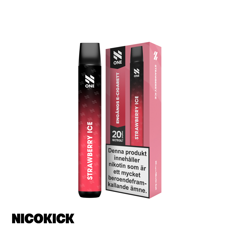 N One Engångs Vape - Strawberry Ice