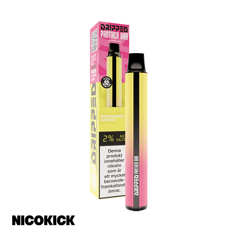 Panther Bar Engångs Vape - Strawberry Banana