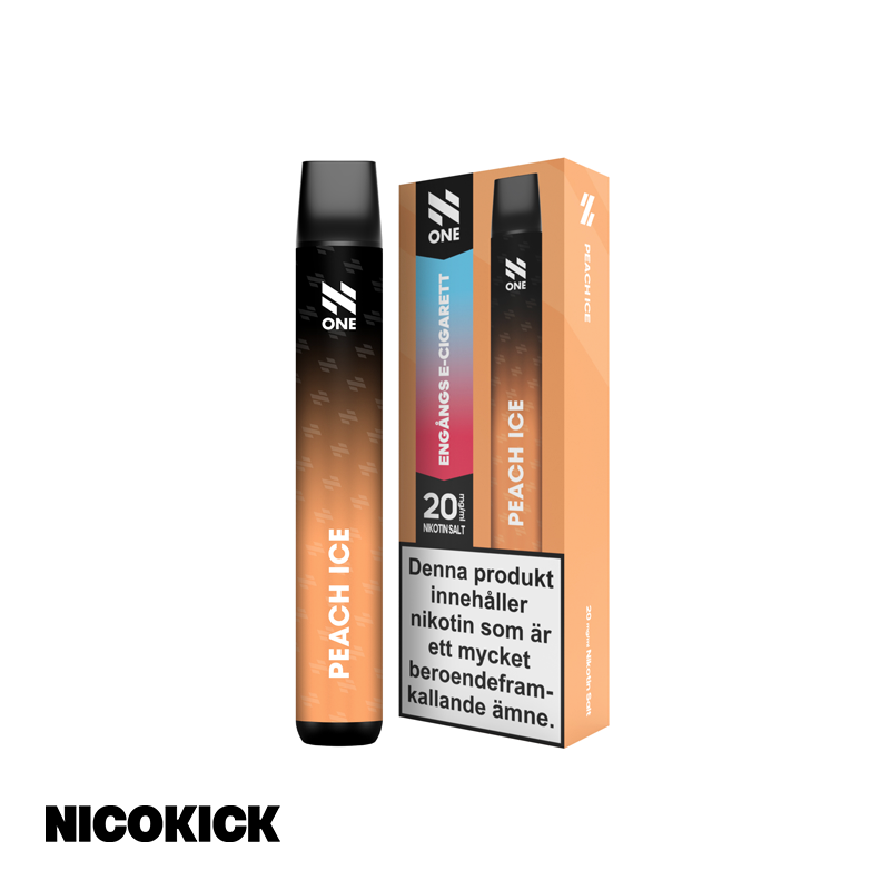 N One Engångs Vape - Peach Ice