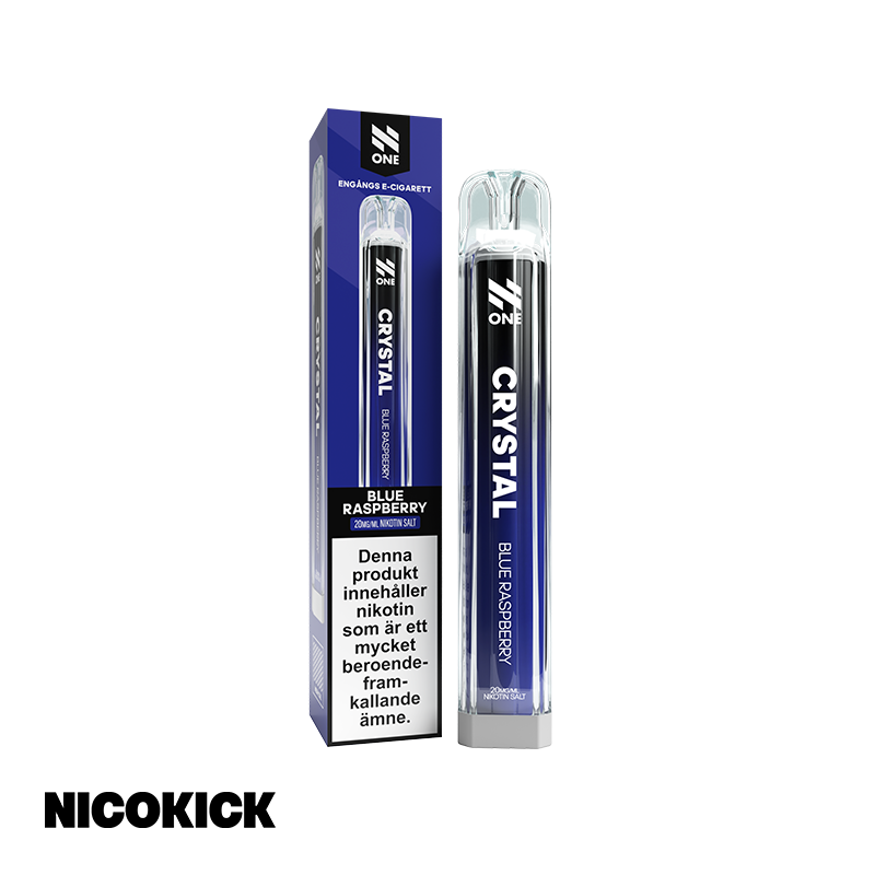 N One Crystal Engångs Vape - Blue Raspberry