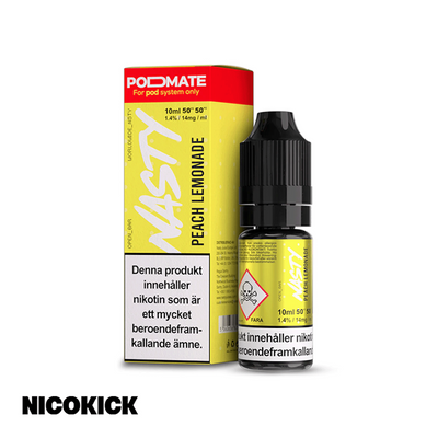 Nasty Salt - Peach Lemonade (10ml E-juice)