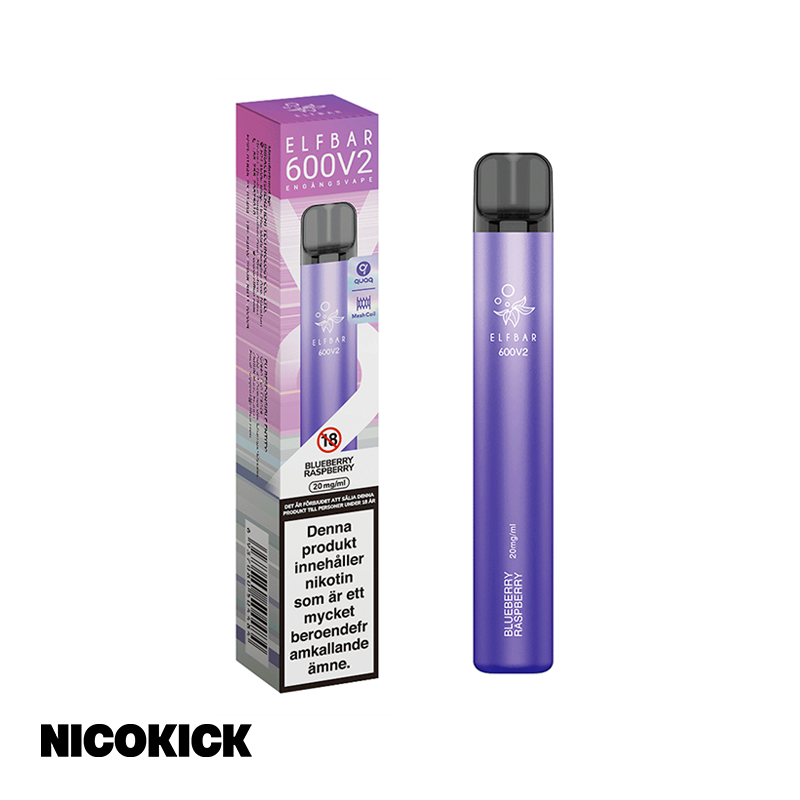 ElfBar V2 Engångs Vape - Blueberry Raspberry