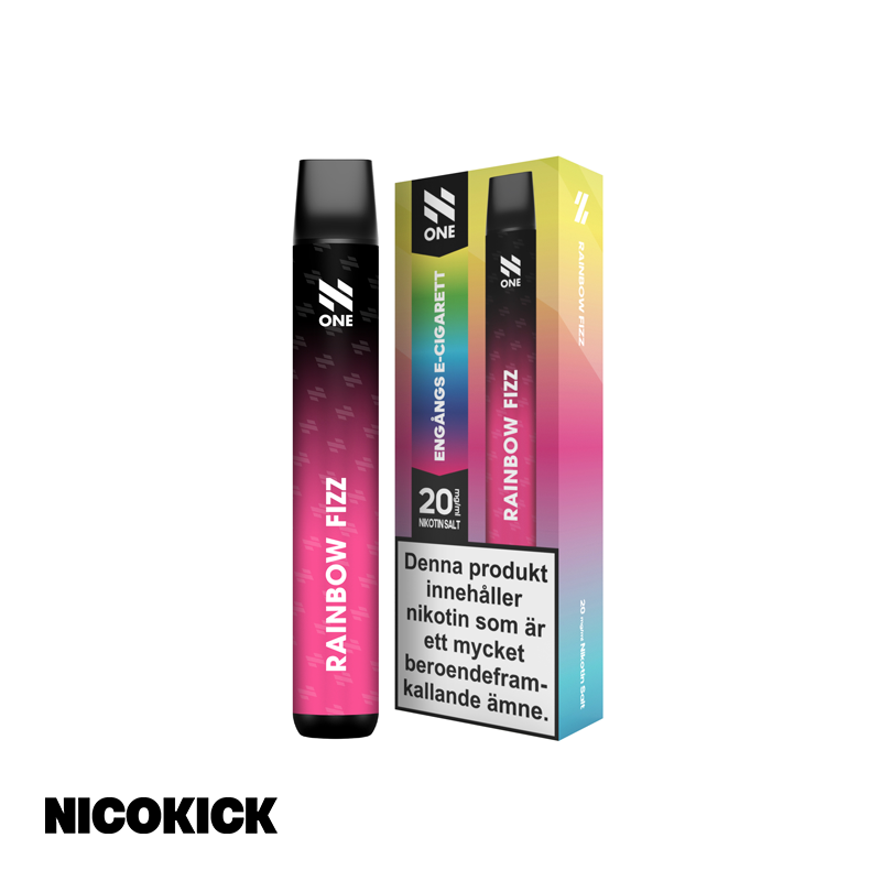 N One Engångs Vape - Rainbow Fizz