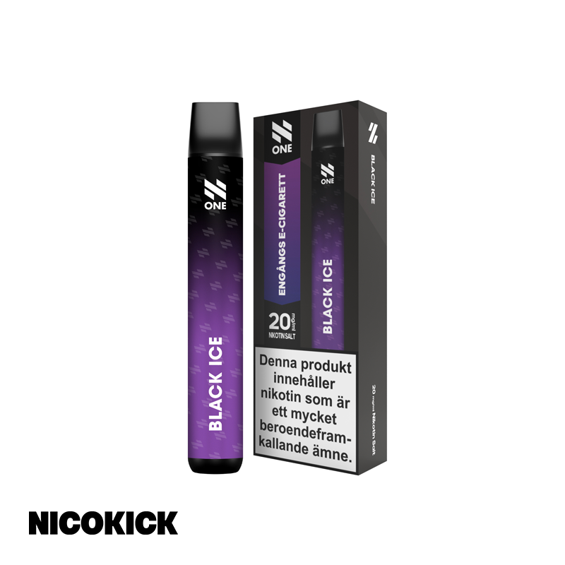 N One Engångs Vape - Black Ice