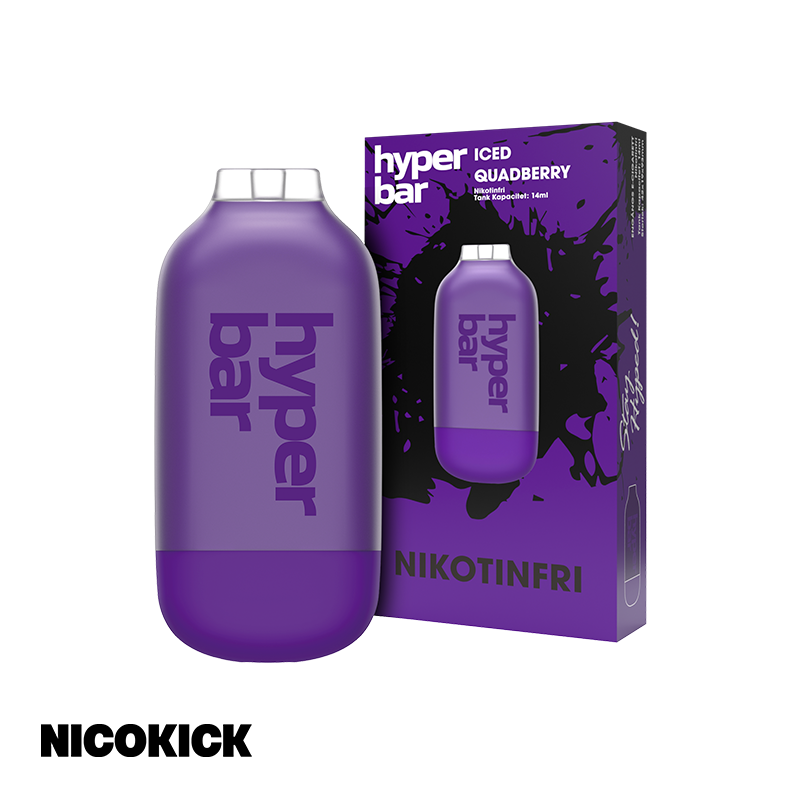 Hyper Bar Zero Engångs Vape - Iced Quadberry