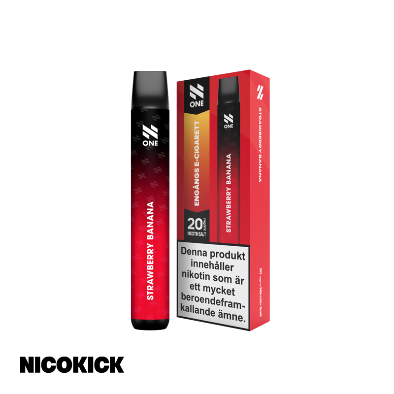 N One Engångs Vape - Strawberry Banana