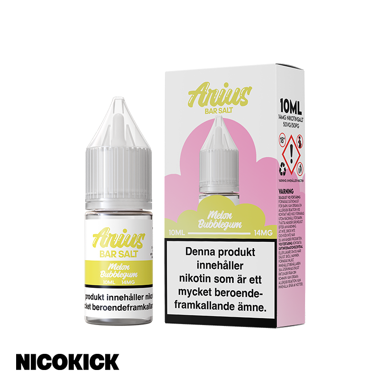 Arius Bar Salt - Melon Bubblegum (10ml E-juice)