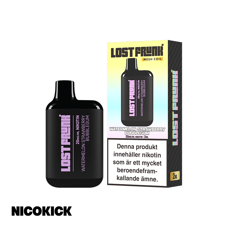 Lost Frunk Engångs Vape - Watermelon Strawberry Bubblegum