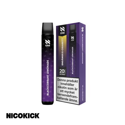 N One Engångs Vape - Blackcurrant Lemonade