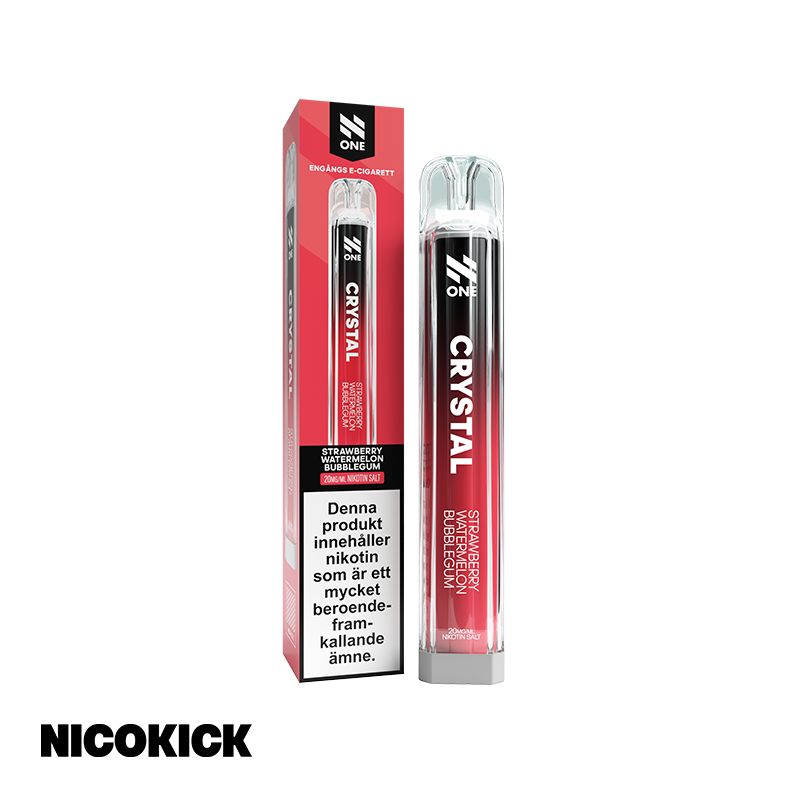 N One Crystal Engångs Vape - Strawberry Watermelon Bubblegum