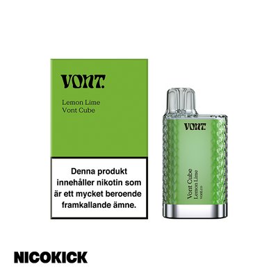 Vont Cube Engångs Vape - Lemon Lime