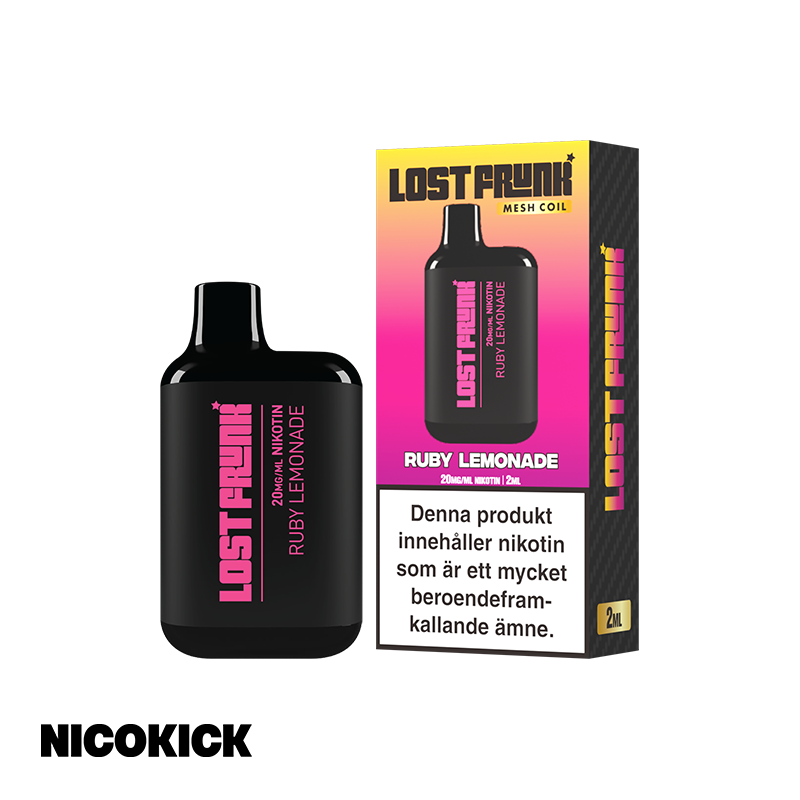 Lost Frunk Engångs Vape - Ruby Lemonade
