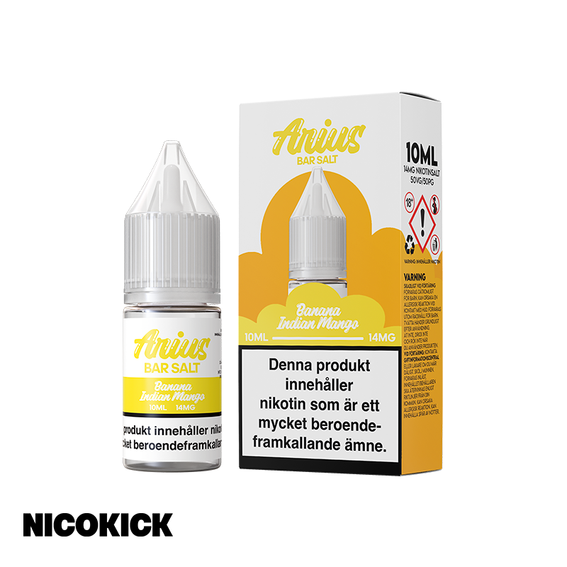 Arius Bar Salt - Banana Indian Mango (10ml E-juice)