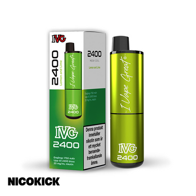 IVG 2400 4in1 Engångs Vape - Lemon & Lime
