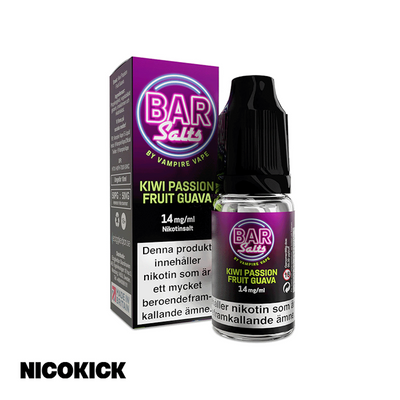 Bar Salts - Kiwi Passion Fruit Guava (10ml E-juice)