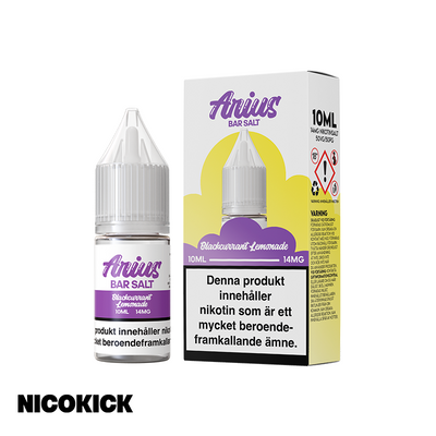Arius Bar Salt - Blackcurrant Lemonade (10ml E-juice)